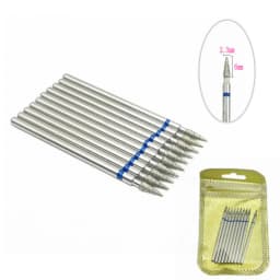 10pcs/pack Diamond Nail Drill Milling Cutter Manicure Rotary Bits Cuticle Clean Accessories Dental Diamond Burs 2.35mm shank