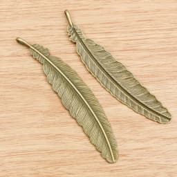 3pcs 105x21mm Antique Silver Plated and Bronze Plated Feather Style Handmade Charms Pendant:DIY for bracelet necklace