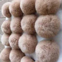 25pcs Faux Rabbit Fur Pom Pom 6cm 8cm Artificial Plush Fluffy Pompom Balls for Diy Hats Gloves Keychain Charms Sewing Supplies