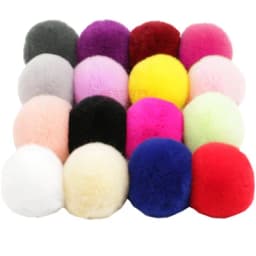 25pcs Faux Rabbit Fur Pom Pom 6cm 8cm Artificial Plush Fluffy Pompom Balls for Diy Hats Gloves Keychain Charms Sewing Supplies
