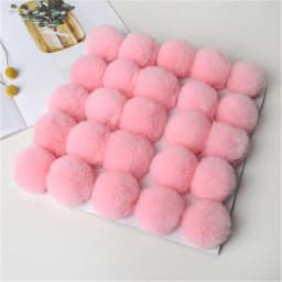 25pcs Faux Rabbit Fur Pom Pom 6cm 8cm Artificial Plush Fluffy Pompom Balls for Diy Hats Gloves Keychain Charms Sewing Supplies