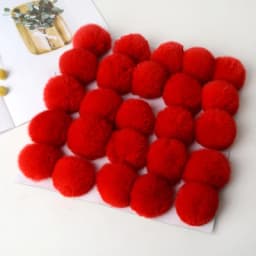 25pcs Faux Rabbit Fur Pom Pom 6cm 8cm Artificial Plush Fluffy Pompom Balls for Diy Hats Gloves Keychain Charms Sewing Supplies