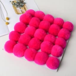 25pcs Faux Rabbit Fur Pom Pom 6cm 8cm Artificial Plush Fluffy Pompom Balls for Diy Hats Gloves Keychain Charms Sewing Supplies
