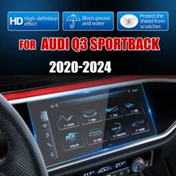 Tempered Glass Protective Film for Audi Q3 Sportback 2020 2021 2022 2023 2024 Navigation Dashboard Instrument LCD Screen Film