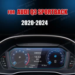 Tempered Glass Protective Film for Audi Q3 Sportback 2020 2021 2022 2023 2024 Navigation Dashboard Instrument LCD Screen Film
