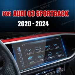 Tempered Glass Protective Film for Audi Q3 Sportback 2020 2021 2022 2023 2024 Navigation Dashboard Instrument LCD Screen Film
