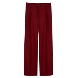 Women Chic Fashion Office Wear Straight Pants Vintage High Waist Zipper Fly Female Trousers Mujer
