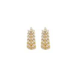 TIANDE Exquisite Zircon Hoop Earrings for Women Fashion Gold Color Round Cilrle Piercing Earrings Fashion Jewelry Accessories