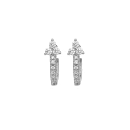 TIANDE Exquisite Zircon Hoop Earrings for Women Fashion Gold Color Round Cilrle Piercing Earrings Fashion Jewelry Accessories