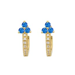 TIANDE Exquisite Zircon Hoop Earrings for Women Fashion Gold Color Round Cilrle Piercing Earrings Fashion Jewelry Accessories