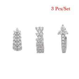TIANDE Exquisite Zircon Hoop Earrings for Women Fashion Gold Color Round Cilrle Piercing Earrings Fashion Jewelry Accessories