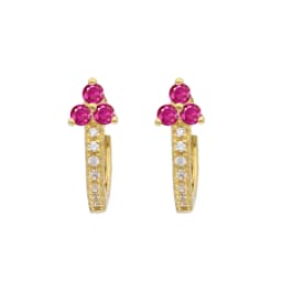 TIANDE Exquisite Zircon Hoop Earrings for Women Fashion Gold Color Round Cilrle Piercing Earrings Fashion Jewelry Accessories