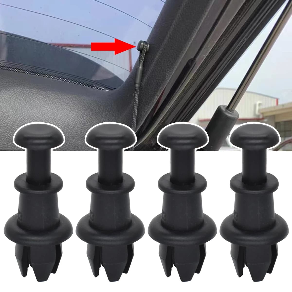 2/4pcs For Skoda Citigo Fabia NJ Kamiq Karoq Octavia 5E Rapid Superb Scala Parcel Shelf String Clips Holder Pivot 1M6867574A
