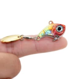New Arrival 1PCS 5g/7g/10g Metal VIB Fishing Lure Spinner Sinking Rotating Spoon Pin Crankbait Sequins Baits Fishing Tackle