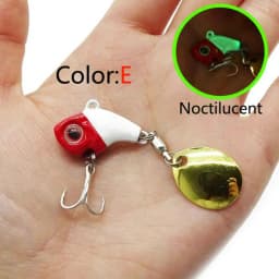 New Arrival 1PCS 5g/7g/10g Metal VIB Fishing Lure Spinner Sinking Rotating Spoon Pin Crankbait Sequins Baits Fishing Tackle