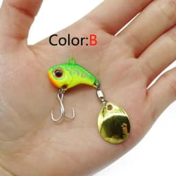 New Arrival 1PCS 5g/7g/10g Metal VIB Fishing Lure Spinner Sinking Rotating Spoon Pin Crankbait Sequins Baits Fishing Tackle