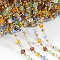 1Meter Stainless Steel Chain Transparent Clear Cube Square Crystal Beads Chain for Jewelry Making DIY Necklace Bracelets Crafts