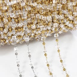 1Meter Stainless Steel Chain Transparent Clear Cube Square Crystal Beads Chain for Jewelry Making DIY Necklace Bracelets Crafts