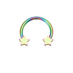 1pc Star Heart Flower CZ Septum Pierc Nose Ring Cartilage Tragus Helix Lip BCR Circular Hoop Piercing Jewelry 16G Free Shipping