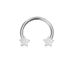 1pc Star Heart Flower CZ Septum Pierc Nose Ring Cartilage Tragus Helix Lip BCR Circular Hoop Piercing Jewelry 16G Free Shipping