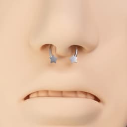 1pc Star Heart Flower CZ Septum Pierc Nose Ring Cartilage Tragus Helix Lip BCR Circular Hoop Piercing Jewelry 16G Free Shipping