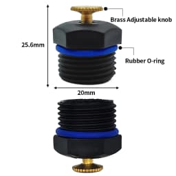 WUJIE 5PCS 20mm Adjustable Watering Sprinkler 1/2'' Thread Spray Nozzle Garden Lawn Drip Irrigation System Kit Home Garden Tools