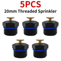 WUJIE 5PCS 20mm Adjustable Watering Sprinkler 1/2'' Thread Spray Nozzle Garden Lawn Drip Irrigation System Kit Home Garden Tools