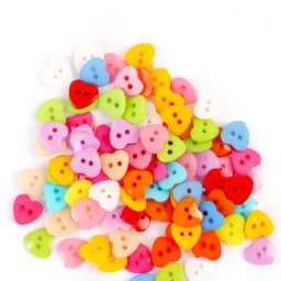 100Pcs Mix Style Craft Buttons Sewing Button Round Heart Star Flower Handmade Two Eyes Buttons for DIY Craft Painting Decoration