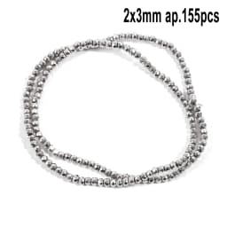 AAA Rhodium Hematite Loose Beads Charms Heart Star Tube Faceted Irregular Geometric Shape Beads For Jewelry Making Wholesale