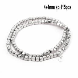 AAA Rhodium Hematite Loose Beads Charms Heart Star Tube Faceted Irregular Geometric Shape Beads For Jewelry Making Wholesale