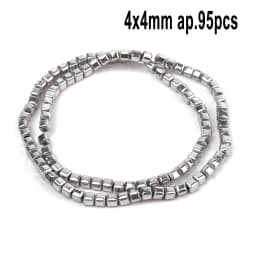 AAA Rhodium Hematite Loose Beads Charms Heart Star Tube Faceted Irregular Geometric Shape Beads For Jewelry Making Wholesale