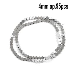 AAA Rhodium Hematite Loose Beads Charms Heart Star Tube Faceted Irregular Geometric Shape Beads For Jewelry Making Wholesale