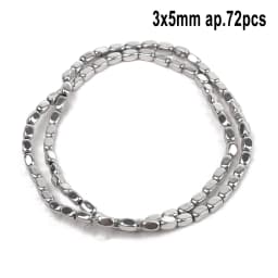 AAA Rhodium Hematite Loose Beads Charms Heart Star Tube Faceted Irregular Geometric Shape Beads For Jewelry Making Wholesale