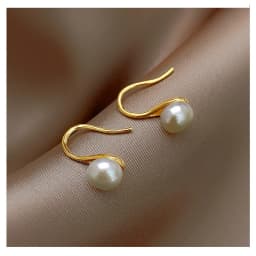 Hot Sell Trendy Simple Natural Freshwater Pearl 14K Gold Filled Ladies Stud Earrings Jewelry Not Allergic For Women Gifts