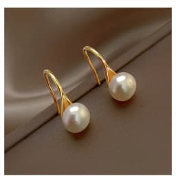 Hot Sell Trendy Simple Natural Freshwater Pearl 14K Gold Filled Ladies Stud Earrings Jewelry Not Allergic For Women Gifts