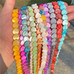 Wholesale Love Heart Star Shell Beads Natural Mother of Pearl Loose Beads for Jewelry Making DIY Charm Bracelet Necklace Earring