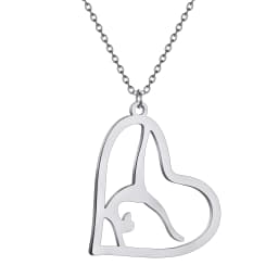 Stainless Steel Heart of Etheria Necklace She-ra Cosplay Pendant She-ra's Safe Heart Necklace for Men and Women Vintage Jewelry