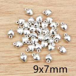30pcs 9x7mm 15x13mm Alloy Enamel Heart Handmade Charms Pendant DIY Jewelry Making Accessories for Earrings Bracelet Necklace