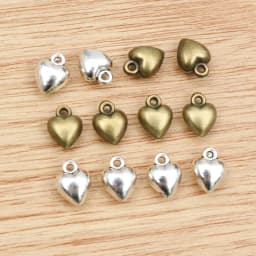 30pcs 9x7mm 15x13mm Alloy Enamel Heart Handmade Charms Pendant DIY Jewelry Making Accessories for Earrings Bracelet Necklace