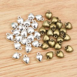 30pcs 9x7mm 15x13mm Alloy Enamel Heart Handmade Charms Pendant DIY Jewelry Making Accessories for Earrings Bracelet Necklace