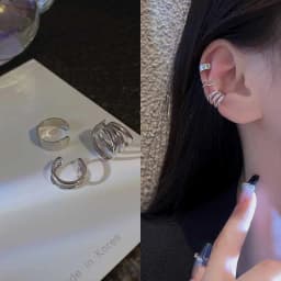 Fashion Simple Design Gold Color Clip Earrings for Women Non-Piercing Puck Rock Fake Cartilage Ear Cuff 2022 Trendy Jewerly