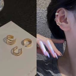Fashion Simple Design Gold Color Clip Earrings for Women Non-Piercing Puck Rock Fake Cartilage Ear Cuff 2022 Trendy Jewerly
