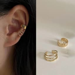 Fashion Simple Design Gold Color Clip Earrings for Women Non-Piercing Puck Rock Fake Cartilage Ear Cuff 2022 Trendy Jewerly