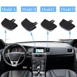 Car Dashboard Air Conditioner AC Vent Grille Outlet Tab Clip Slider Repair Kit For Volvo V60 S60 V40 2011-2019