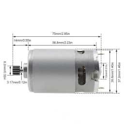 RS550 DC Motor 8.2mm 14 Teeth Gear Micro Motor RS 550 21V 28000RPM Electric Saw Motor for Mini Rechargeable Hand Saw