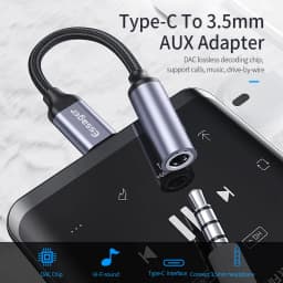 Essager Type C to 3.5mm Earphone Jack AUX USB C Cable Headphones Adapter 3.5 Jack Audio cable For Huawei P20 Xiaomi Mi 10