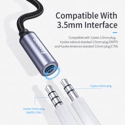 Essager Type C to 3.5mm Earphone Jack AUX USB C Cable Headphones Adapter 3.5 Jack Audio cable For Huawei P20 Xiaomi Mi 10