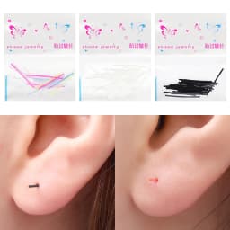 Hypoallergenic Simple Transparent Earrings Invisible Plastic Soft Stud Earring Piercing Retainer Ear Studs Pins Jewelry