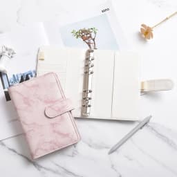A5 A6 White Black Color Marble Binder DIY Binder Only Cover Diary Agenda Planner Paper Cover School Stationery