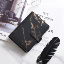 A5 A6 White Black Color Marble Binder DIY Binder Only Cover Diary Agenda Planner Paper Cover School Stationery